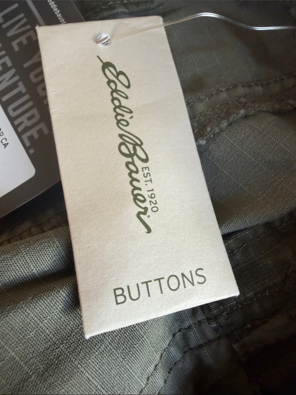 NWT ! Eddie Bauer RIPSTOP Olive Camouflage Cargo Capris 14 - Picture 3 of 10